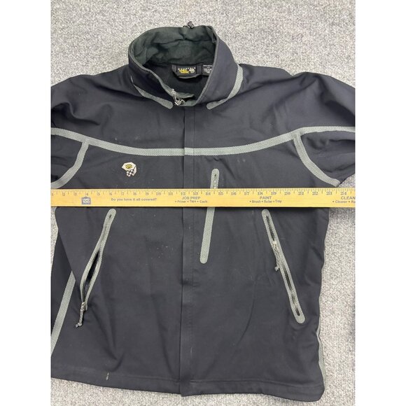 Mountain Hardwear Softshell Jacket Mens Large Black Gray Conduit Water Resistant - Picture 4 of 8
